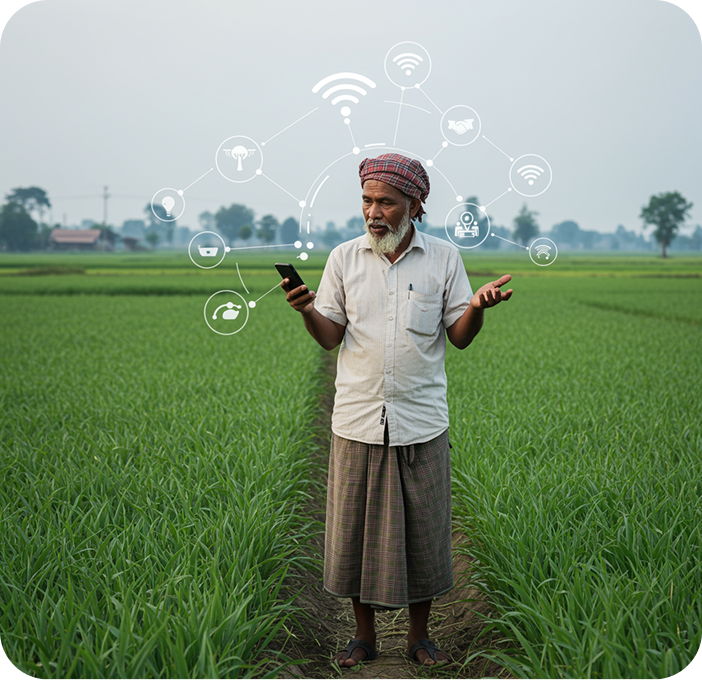 Lack of real-time pricing, crop insights, and advisory support